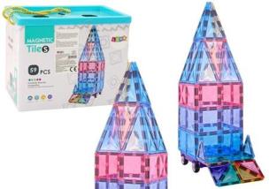 Klocki magnetyczne Panele 59el kolorowe. Wydawca: Leantoys. Multiszop.pl Opakowanie Klocki magnetyczne Panele 59el kolorowe