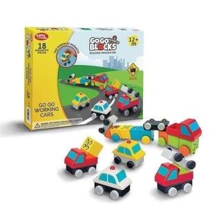 Opakowanie Klocki magnetyczne Ruchome Samochody 18el