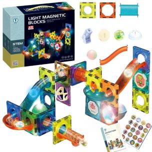 Opakowanie Klocki magnetyczne świecący tor 49el