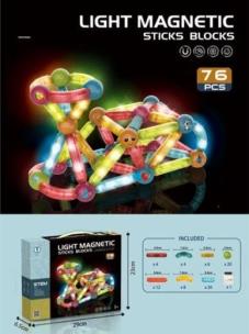 Opakowanie Klocki magnetyczne ze światłem 76el