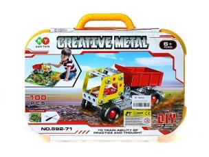 Opakowanie Klocki metalowe do skręcania z matą w walizce