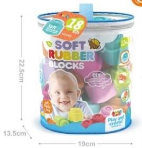 Opakowanie Klocki miękkie 18szt