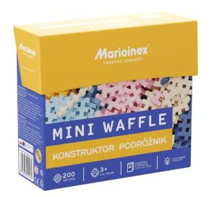 Klocki Mini Waffle 200 el. Konstruktor Podróżnik. Wydawca: MARIOINEX. Multiszop.pl Opakowanie Klocki Mini Waffle 200 el. Konstruktor Podróżnik