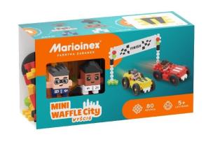 Klocki Mini Waffle 80 elementów Wyścig. Wydawca: MARIOINEX. Multiszop.pl Opakowanie Klocki Mini Waffle 80 elementów Wyścig