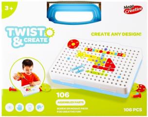 Klocki Mozaika do skręcania Game wiertarka. Wydawca: Mega Creative. Multiszop.pl Opakowanie Klocki Mozaika do skręcania Game wiertarka