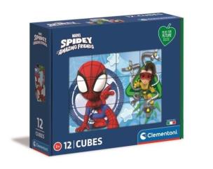 Klocki Spider 12 elementów. Wydawca: Clementoni. Multiszop.pl Opakowanie Klocki Spider 12 elementów