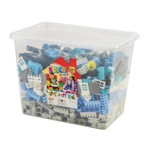 Klocki w giga pojemniku pastelowe. Wydawca: Bączek. Multiszop.pl Opakowanie Klocki w giga pojemniku pastelowe