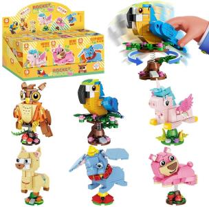 Opakowanie Klocki zwierzęta na sprężynie MIX
