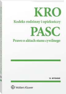 Okładka książki Kodeks rodzinny i opiekuńczy. Prawo o aktach stanu cywilnego. Przepisy