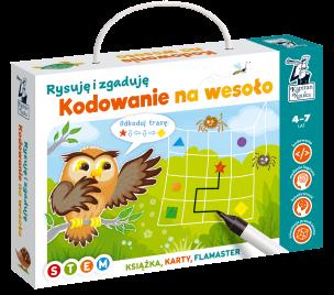 Kodowanie na wesoło rysuję i zgaduję Kapitan Nauka. Autor: Michalec Katarzyna. Multiszop.pl Okładka książki Kodowanie na wesoło rysuję i zgaduję Kapitan Nauka