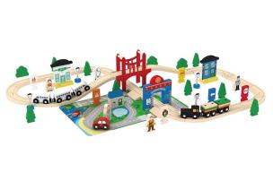 Opakowanie Kolejka drewniana Miasto 80 el.