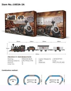 Kolejka na baterie światło i dźwięk 6/12. Wydawca: Rastar. Multiszop.pl Opakowanie Kolejka na baterie światło i dźwięk 6/12