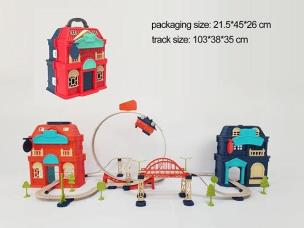 Opakowanie Kolejka z dwoma stacjami w walizeczce 83el