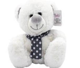 Opakowanie Kolekcja srebrna miś biały 25cm