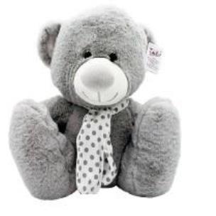 Opakowanie Kolekcja srebrna miś szary 25cm