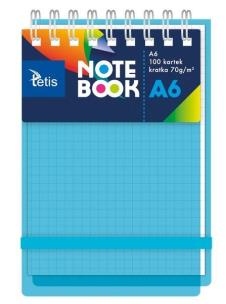 Opakowanie Kołonotatnik A6/100K kratka PP niebieski