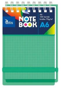 Opakowanie Kołonotatnik A6/100K kratka PP zielony