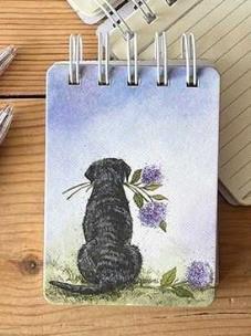 Opakowanie Kołonotes A7 SSN39 Labrador z kwiatami