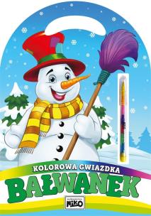 Kolorowa gwiazdka. Bałwanek. Autor: Kopeć Krzysztof. Multiszop.pl Okładka książki Kolorowa gwiazdka. Bałwanek