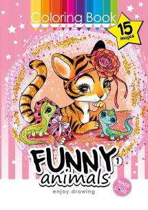 Opakowanie Kolorowanka A4 15 obrazków Zabawne zwierzaki 1