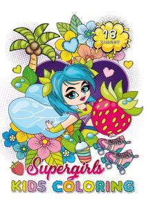 Opakowanie Kolorowanka A4 18 obrazków Super dziewczyny