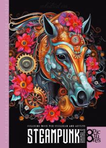 Opakowanie Kolorowanka A4 8 obrazków Steampunk Koń