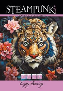 Opakowanie Kolorowanka A4 8 obrazków Steampunk Tygrys