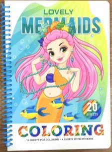 Opakowanie Kolorowanka A5 koło 20 kartek Urocze syrenki