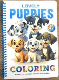 Opakowanie Kolorowanka A5 koło 20 kartek Urocze szczeniaczki