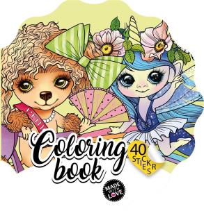 Opakowanie Kolorowanka Curly z naklejkami BR Kwiatek 2222