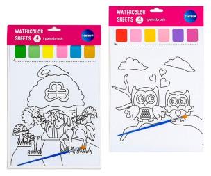 Opakowanie Kolorowanka do malowania wodą 4 obrazki