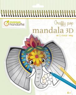 Opakowanie Kolorowanka Graffy Pop Mandala 3D Zwierzeta sawanny