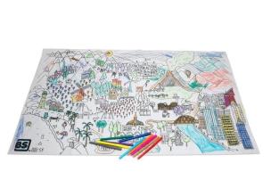 Kolorowanka materiałowa podłogowa XL 60x100cm. Wydawca: BS Toys. Multiszop.pl Opakowanie Kolorowanka materiałowa podłogowa XL 60x100cm