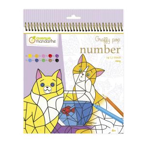 Kolorowanka po numerach Graffy Pop Koty. Wydawca: Avenue Mandarine. Multiszop.pl Opakowanie Kolorowanka po numerach Graffy Pop Koty