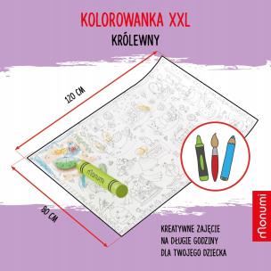 Okładka książki Kolorowanka podłogowa Coloring Poster XXL Królewny