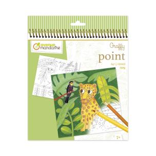 Kolorowanka połącz kropki Graffy Point Dżungla. Wydawca: Avenue Mandarine. Multiszop.pl Opakowanie Kolorowanka połącz kropki Graffy Point Dżungla
