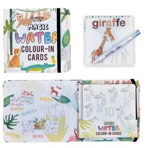 Kolorowanka Wodna z Pisakiem Dżungla 10 kart. Wydawca: Floss & Rock. Multiszop.pl Opakowanie Kolorowanka Wodna z Pisakiem Dżungla 10 kart