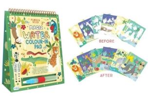 Kolorowanka Wodna z Pisakiem Dżungla 6 kart. Wydawca: Floss & Rock. Multiszop.pl Opakowanie Kolorowanka Wodna z Pisakiem Dżungla 6 kart