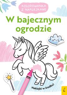 Okładka książki Kolorowanka z naklejkami. W bajecznym ogrodzie