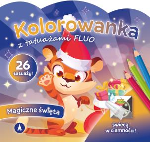 Okładka książki Kolorowanka z tatuażami flou Magiczne święta