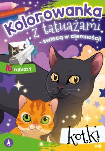 Okładka książki Kolorowanka z tatuażami. Kotki