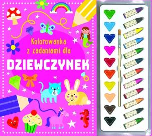 Okładka książki Kolorowanka z zadaniami dla dziewczynek