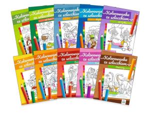 Kolorowanka ze szlaczkiem - zestaw 10szt. Autor: Natalia Logvanova. Multiszop.pl Okładka książki Kolorowanka ze szlaczkiem - zestaw 10szt