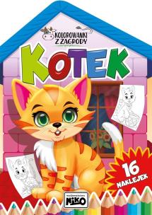 Kolorowanki z zagrody. Kotek. Autor: Artur Rajch. Multiszop.pl Okładka książki Kolorowanki z zagrody. Kotek
