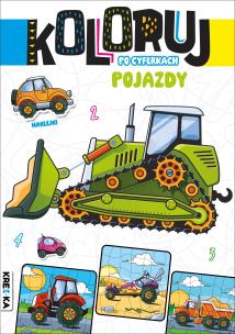 Okładka książki Koloruj po cyferkach pojazdy
