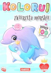Okładka książki Koloruj. Zwierzęta morskie