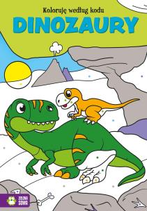 Okładka książki Koloruję według kodu Dinozaury