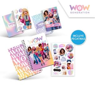 Kołozeszyt A5 80k linia WOW pakiet 3 sztuki mix wzorów. Wydawca: Kids Euroswan. Multiszop.pl Opakowanie Kołozeszyt A5 80k linia WOW pakiet 3 sztuki mix wzorów