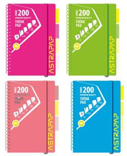 Opakowanie Kołozeszyt A5 Neon Line 200k.kratka 1szt.mix