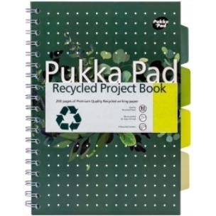 Kołozeszyt Pukka Pad B5 Project Book z recyklingu zielony. Wydawca: Pukka Pads. Multiszop.pl Opakowanie Kołozeszyt Pukka Pad B5 Project Book z recyklingu zielony